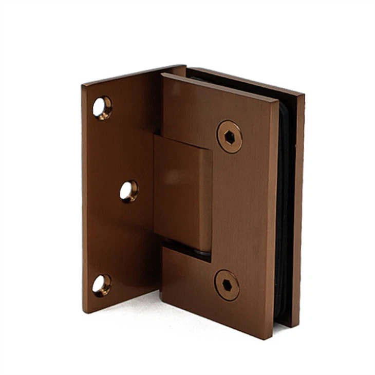 Rose gold offset  shower hinge (3)