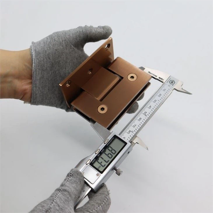 Rose gold offset  shower hinge (7)
