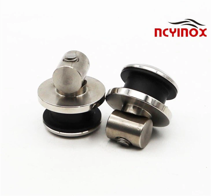 Round Tube Sanding Hydraulic Stainless Steel Shower Sliding Door System Glass Hardware Fittings